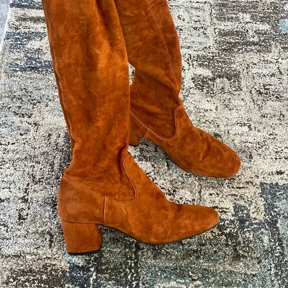 Maje Suede Over the Knee Sock Boot - Picture 2 of 12